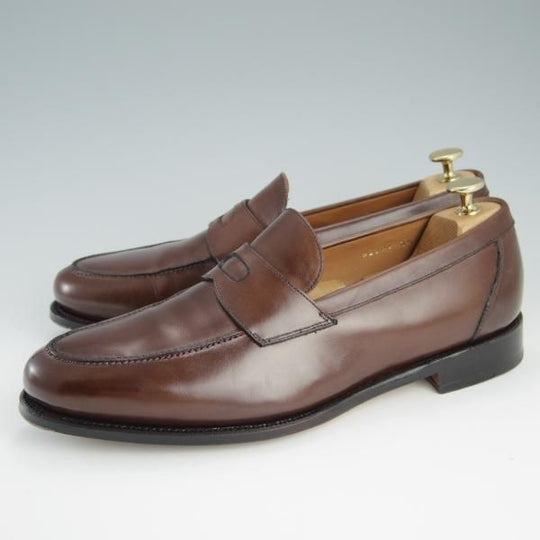 美品★ユニオンインペリアル 8.5EEE【★コインローファー/Special Model/U2004】(仏)アノネイ社/ベガノカーフ/茶/Union Imperial★f451