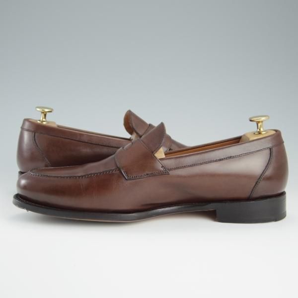 美品★ユニオンインペリアル 8.5EEE【★コインローファー/Special Model/U2004】(仏)アノネイ社/ベガノカーフ/茶/Union Imperial★f451