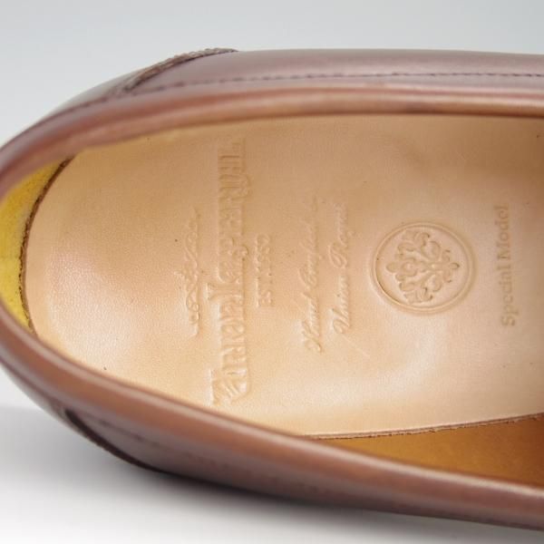 美品★ユニオンインペリアル 8.5EEE【★コインローファー/Special Model/U2004】(仏)アノネイ社/ベガノカーフ/茶/Union Imperial★f451