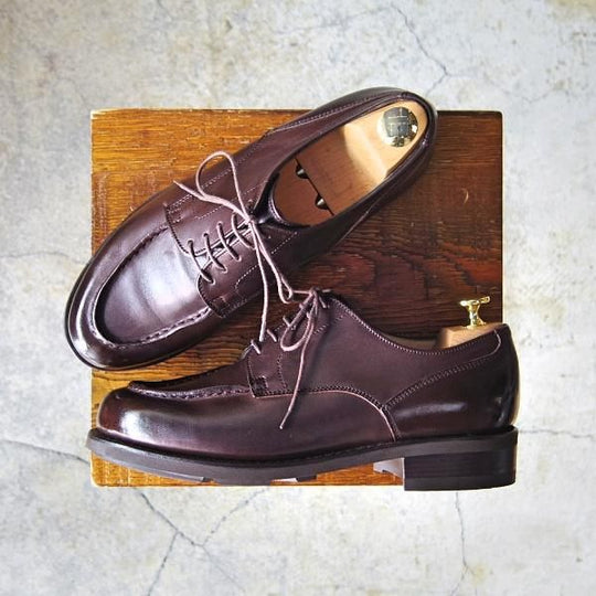 ほぼ未使用★パラブーツ SIZE 6【モデル定価￥77,000-★ドレス仕様シャンボード/CHAMBORD】CAFE/カフェ/濃茶/Uチップ/Paraboot★f452