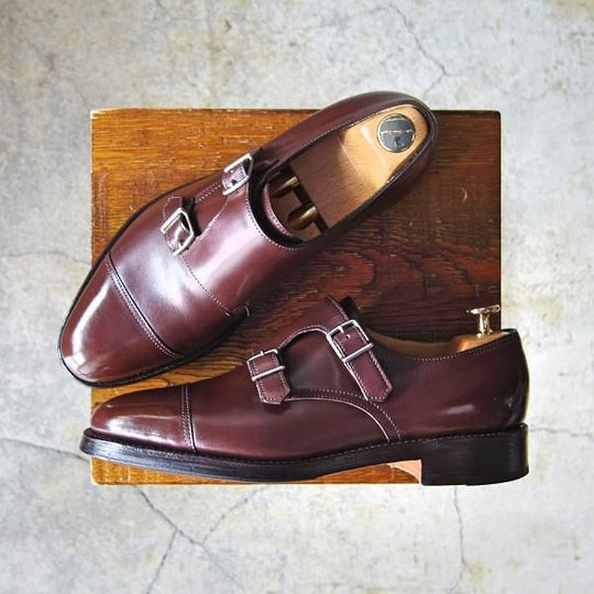 極上★ジョンロブ 5.5E【定価￥206,800-★WILLIAM/ウィリアム】9795Rラスト/ダブルモンク/カーフ/濃茶/JOHN LOBB★f458