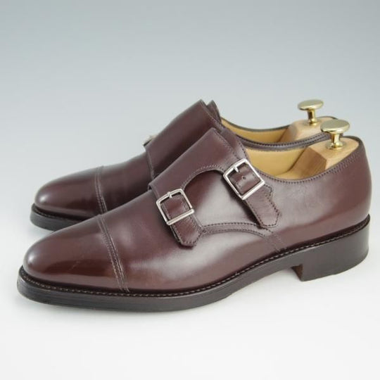 極上★ジョンロブ 5.5E【定価￥206,800-★WILLIAM/ウィリアム】9795Rラスト/ダブルモンク/カーフ/濃茶/JOHN LOBB★f458