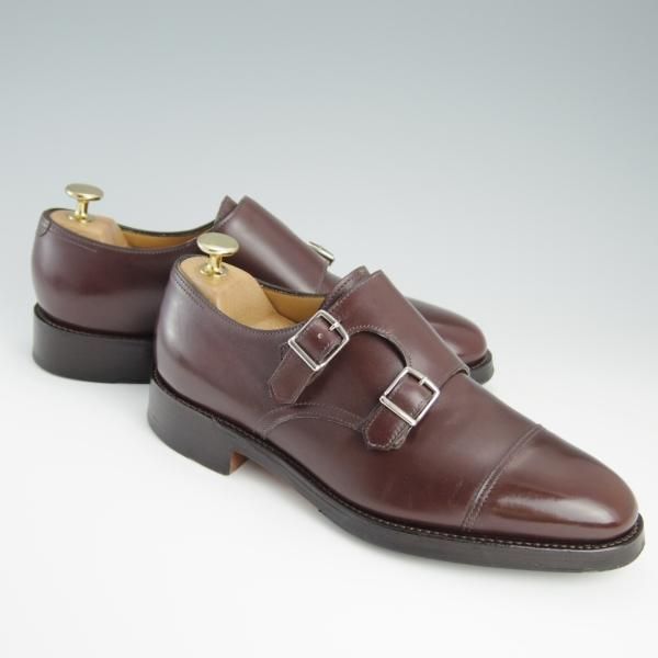 極上★ジョンロブ 5.5E【定価￥206,800-★WILLIAM/ウィリアム】9795Rラスト/ダブルモンク/カーフ/濃茶/JOHN LOBB★f458