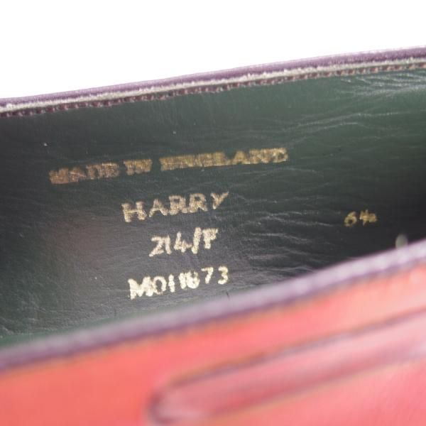 極上★(英)チーニー 6.5F【定価￥74,800-★タッセルローファー/HARRY】214ラスト/スリッポン/カーフ/赤茶/メンズ/CHEANEY★f461