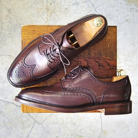 新品★ラルフローレン SIZE 27【定価￥50,600-★グッドイヤーウェルテッド製法/フルブローグ】RL01/カーフ/リーガル/濃茶/REGAL★f471