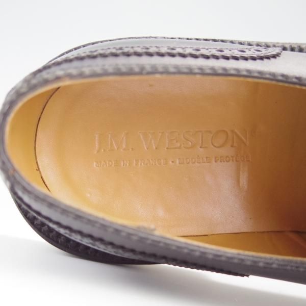 美品★J.M.ウェストン 8.5D【定価￥206,800-★590/トリプルソールダービー】25ラスト/フルブローグ/カーフ/黒/Weston/ウエストン★f477