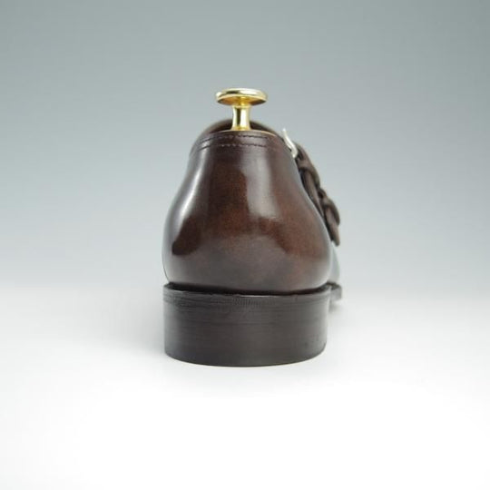 美品★ジョンロブ 8.5E【定価￥275,000-★プレステージライン/CHAPEL/8000ラスト】ミュージアムカーフ/ダブルモンク/JOHN LOBB★f479