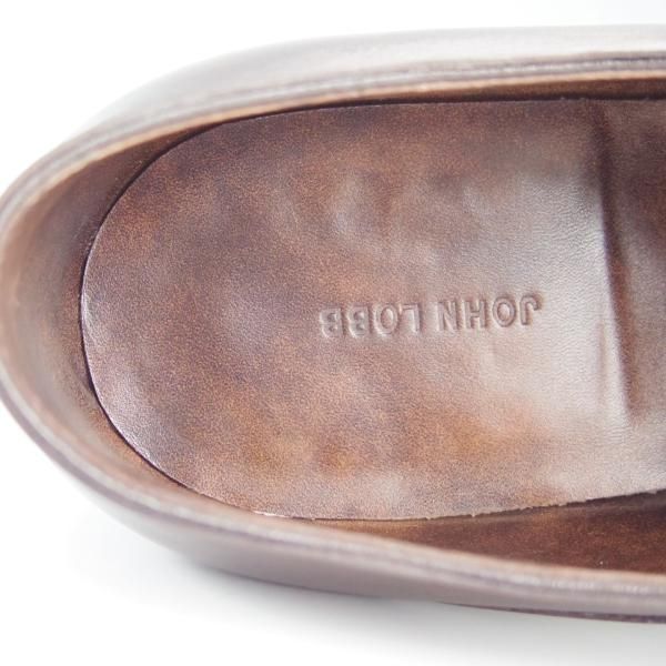 美品★ジョンロブ 8.5E【定価￥275,000-★プレステージライン/CHAPEL/8000ラスト】ミュージアムカーフ/ダブルモンク/JOHN LOBB★f479