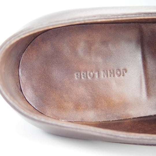 美品★ジョンロブ 8.5E【定価￥275,000-★プレステージライン/CHAPEL/8000ラスト】ミュージアムカーフ/ダブルモンク/JOHN LOBB★f479