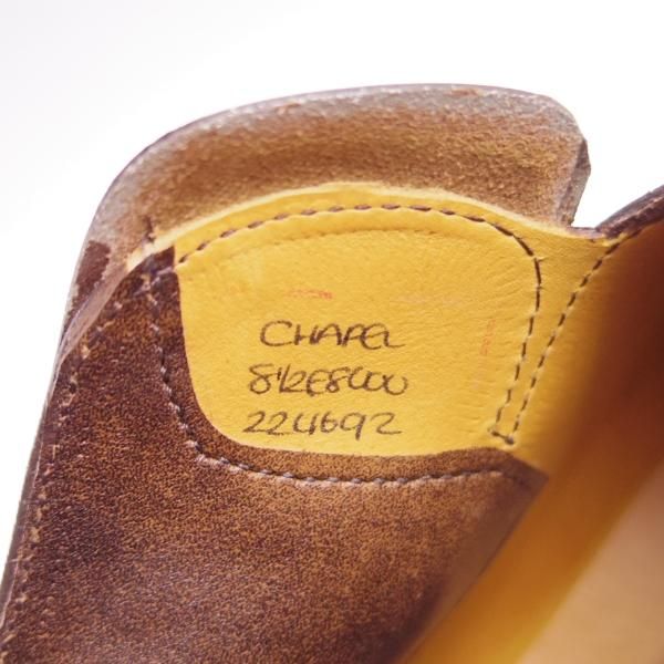 美品★ジョンロブ 8.5E【定価￥275,000-★プレステージライン/CHAPEL/8000ラスト】ミュージアムカーフ/ダブルモンク/JOHN LOBB★f479