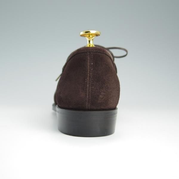 ほぼ試着程度★(福岡)Corno blu/コルノブルゥ UK6程度【オーダー価格￥94,600-(合計)★専用シューツリー付】スエード/濃茶★f481