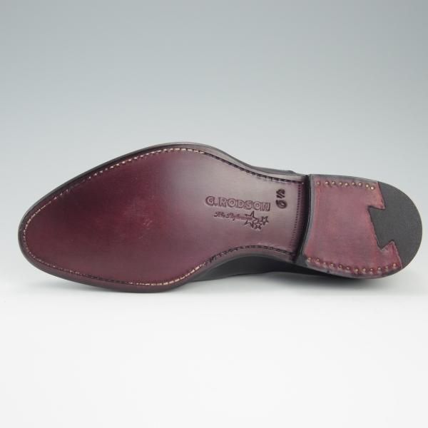 ほぼ未使用★G.RODSON/ジーロッドソン SIZE 6.5【★サイドエラスティック/HITCHMAN】57ラスト/カーフ/黒/メンズ★f482