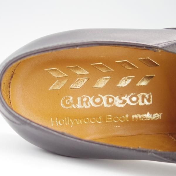 ほぼ未使用★G.RODSON/ジーロッドソン SIZE 6.5【★サイドエラスティック/HITCHMAN】57ラスト/カーフ/黒/メンズ★f482