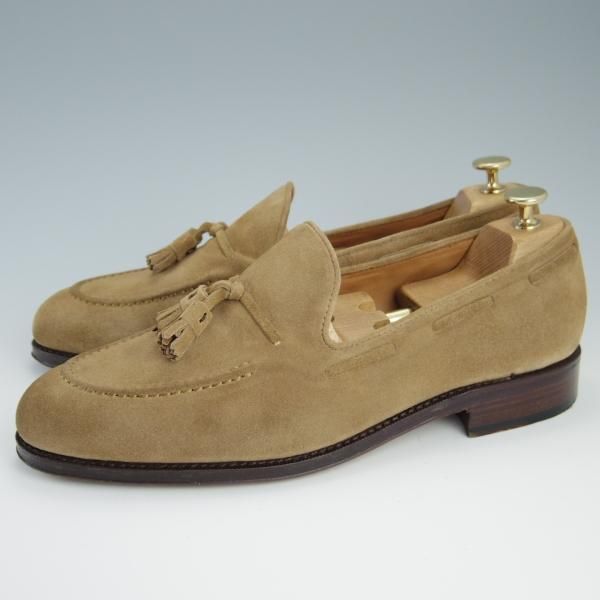 美品★(スペイン製)YANKO/ヤンコ SIZE 9【グッドイヤーウェルテッド製法★タッセルローファー/14498】955ラスト/スエード/薄茶★f483
