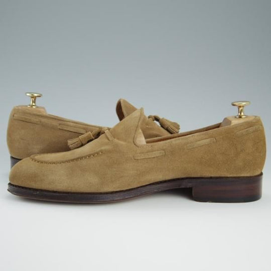 美品★(スペイン製)YANKO/ヤンコ SIZE 9【グッドイヤーウェルテッド製法★タッセルローファー/14498】955ラスト/スエード/薄茶★f483