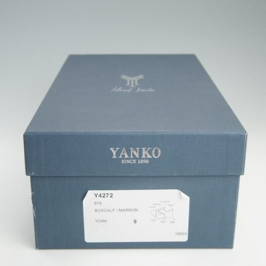 極上★(スペイン製)YANKO/ヤンコ SIZE 9【グッドイヤーウェルテッド製法★ストレートチップ/14272】915ラスト/ボックスカーフ/濃茶★f484