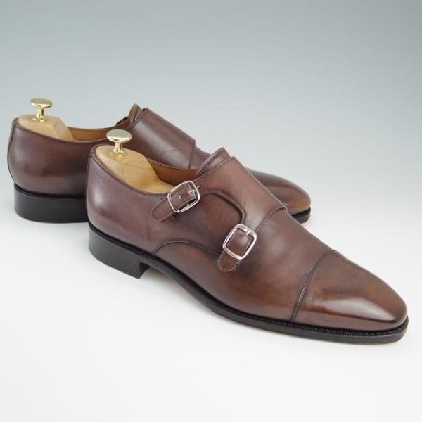 極上★(スペイン製)YANKO/ヤンコ SIZE 9【グッドイヤーウェルテッド製法★ダブルモンク/14306】915ラスト/カーフ/濃茶★f485