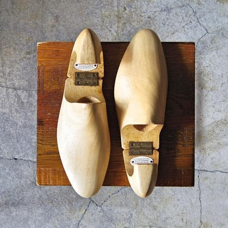 ★(英)ジョージクレバリー UK9程度【貴重★ビスポーク用/純正シューツリー】木製シューキーパー/メンズ/GEORGE CLEVERLEY★f493