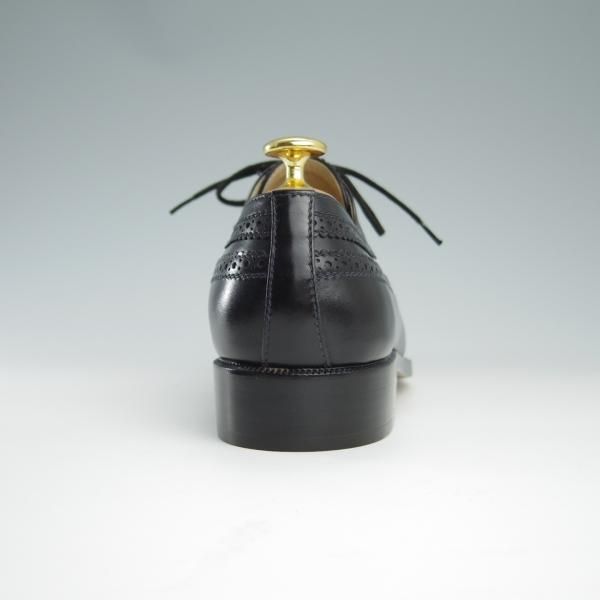 新品★(伊)タニノクリスチー SIZE 5【定価15万円以上★デッドストック品/ABRUZZO】ロングウイング/ボックスカーフ/黒/TANINO CRISCI★f512