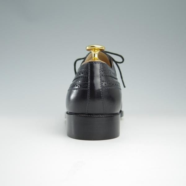 新品★(伊)タニノクリスチー SIZE 5【定価15万円以上★デッドストック品/ABRUZZO】ロングウイング/ボックスカーフ/黒/TANINO CRISCI★f512