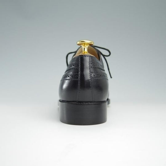 新品★(伊)タニノクリスチー SIZE 5【定価15万円以上★デッドストック品/ABRUZZO】ロングウイング/ボックスカーフ/黒/TANINO CRISCI★f512