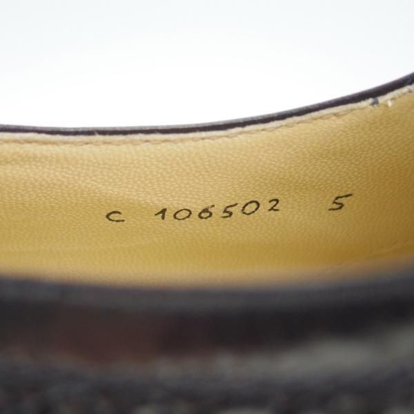 新品★(伊)タニノクリスチー SIZE 5【定価15万円以上★デッドストック品/ABRUZZO】ロングウイング/ボックスカーフ/黒/TANINO CRISCI★f512