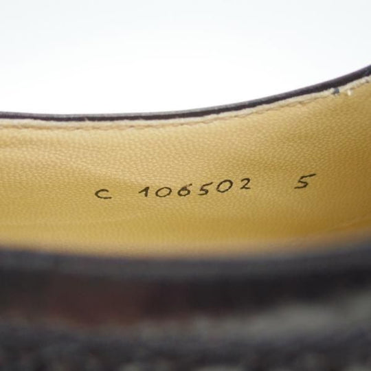 新品★(伊)タニノクリスチー SIZE 5【定価15万円以上★デッドストック品/ABRUZZO】ロングウイング/ボックスカーフ/黒/TANINO CRISCI★f512