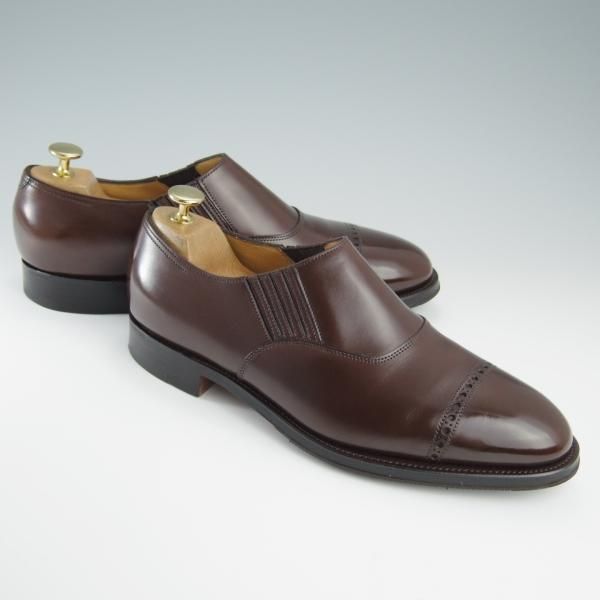 極美品★ジョンロブ 7E【貴重★8695ラスト/GAYTON】サイドエラスティック/カーフ/茶/メンズ/JOHN LOBB★f515