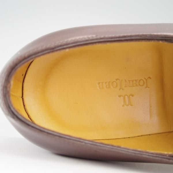 極美品★ジョンロブ 7E【貴重★8695ラスト/GAYTON】サイドエラスティック/カーフ/茶/メンズ/JOHN LOBB★f515