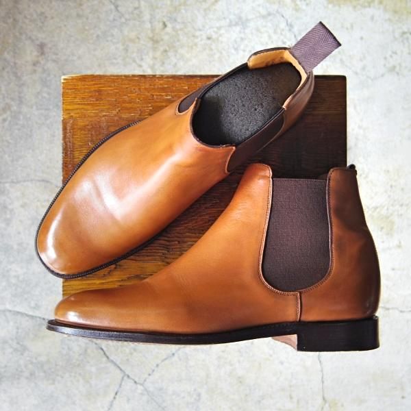 Church's ブラウン サイドゴアブーツ チャーチブラウンレザー