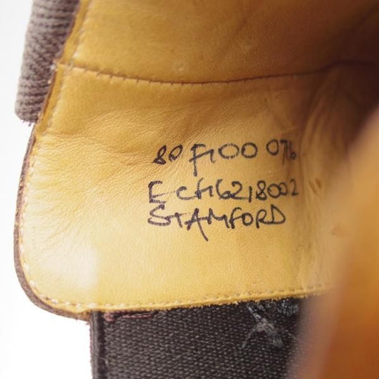 美品★チャーチ 80F/UK8【貴重★100ラスト/STAMFORD/サイドゴアブーツ】カーフ/茶/5都市ロゴ/メンズ/Church's★f518