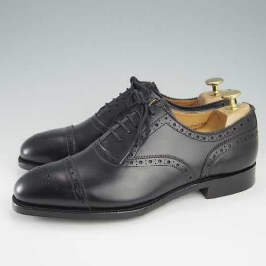 新品★(英)グレンソン 6F【定価￥74,800-★セミブローグ/OXFORD】カーフ/黒/メンズ/GRENSON★f521