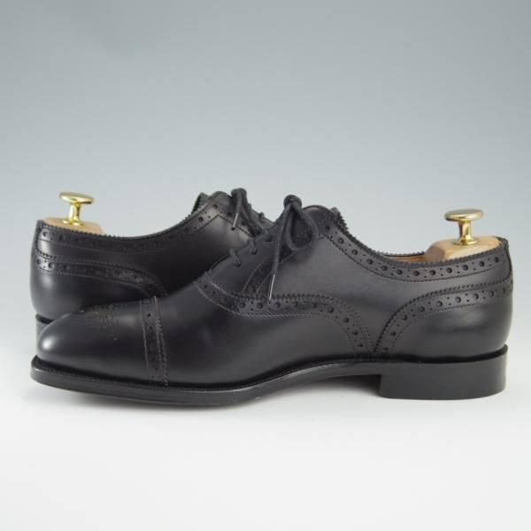 新品★(英)グレンソン 6F【定価￥74,800-★セミブローグ/OXFORD】カーフ/黒/メンズ/GRENSON★f521