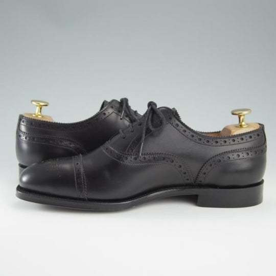 新品★(英)グレンソン 6F【定価￥74,800-★セミブローグ/OXFORD】カーフ/黒/メンズ/GRENSON★f521