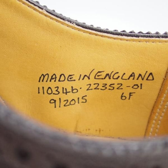 新品★(英)グレンソン 6F【定価￥74,800-★セミブローグ/OXFORD】カーフ/黒/メンズ/GRENSON★f521