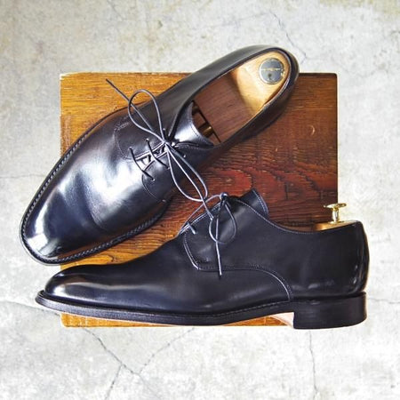 極上★(英)チーニー 8.5F【貴重★(英)ポールスミス別注/プレーントゥ】5816ラスト/カーフ/黒/メンズ/Paul Smith/CHEANEY★f524