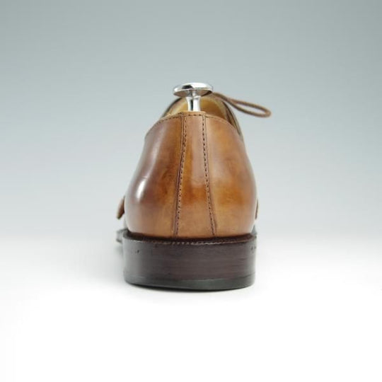 極上★(伊)タニノクリスチー SIZE 8【定価15万円以上★ホールカット/131543】カーフ/茶/メンズ/TANINO CRISCI★f528