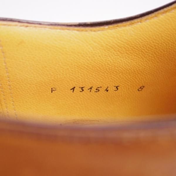 極上★(伊)タニノクリスチー SIZE 8【定価15万円以上★ホールカット/131543】カーフ/茶/メンズ/TANINO CRISCI★f528