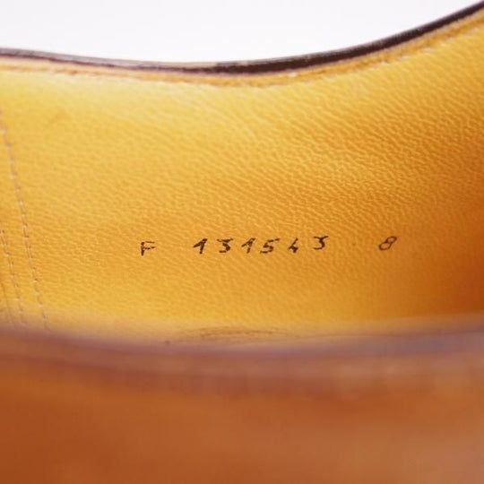 極上★(伊)タニノクリスチー SIZE 8【定価15万円以上★ホールカット/131543】カーフ/茶/メンズ/TANINO CRISCI★f528