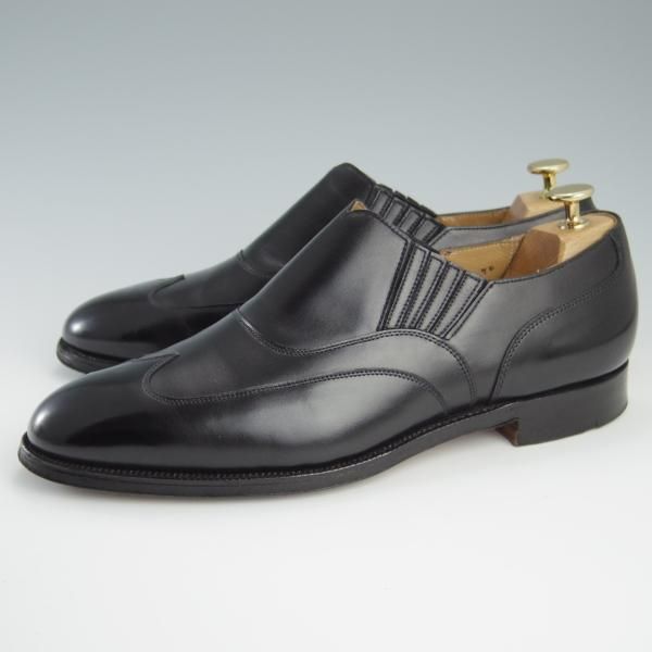美品★クロケット&ジョーンズ 9E【★ロイドフットウェア別注/Lloyd Footwear】サイドエラスティック/カーフ/黒/Crockett&Jones★f536