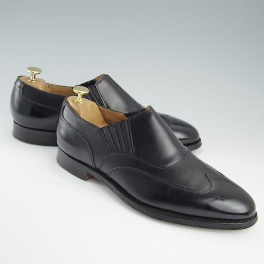 美品★クロケット&ジョーンズ 9E【★ロイドフットウェア別注/Lloyd Footwear】サイドエラスティック/カーフ/黒/Crockett&Jones★f536