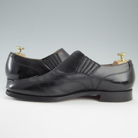 美品★クロケット&ジョーンズ 9E【★ロイドフットウェア別注/Lloyd Footwear】サイドエラスティック/カーフ/黒/Crockett&Jones★f536