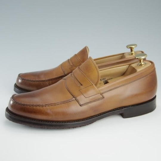 極上★チャーチ 70D/UK6.5程度【★コインローファー/Wesley】101ラスト/カーフ/薄茶/メンズ/Church's★f537