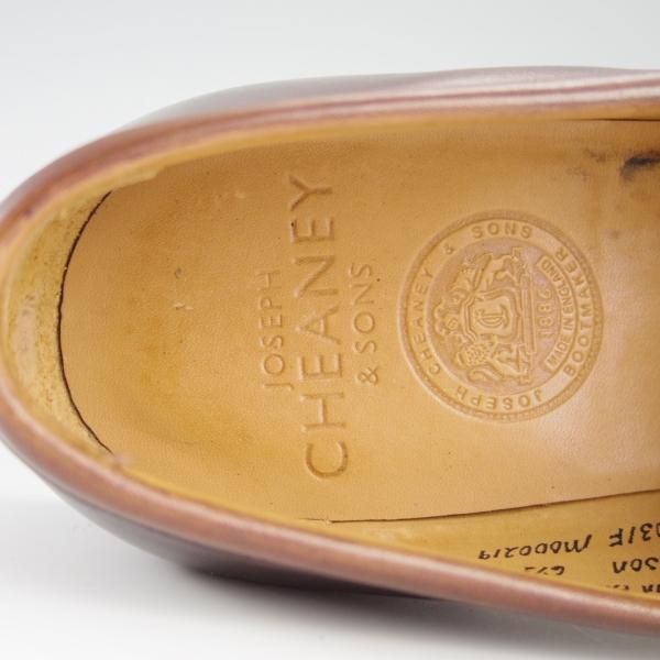 極上★(英)チーニー 6.5F【定価￥74,800-★HUDSON/ハドソン/コインローファー】5203ラスト/カーフ/MOCHA/濃茶/CHEANEY★f538