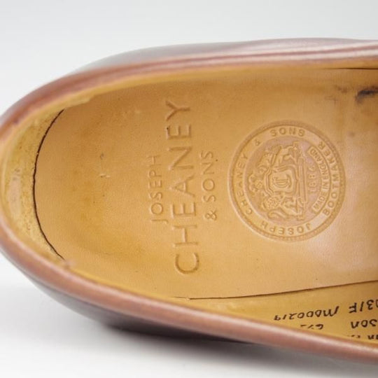 極上★(英)チーニー 6.5F【定価￥74,800-★HUDSON/ハドソン/コインローファー】5203ラスト/カーフ/MOCHA/濃茶/CHEANEY★f538