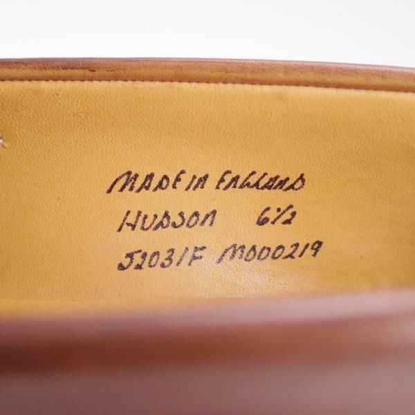 極上★(英)チーニー 6.5F【定価￥74,800-★HUDSON/ハドソン/コインローファー】5203ラスト/カーフ/MOCHA/濃茶/CHEANEY★f538