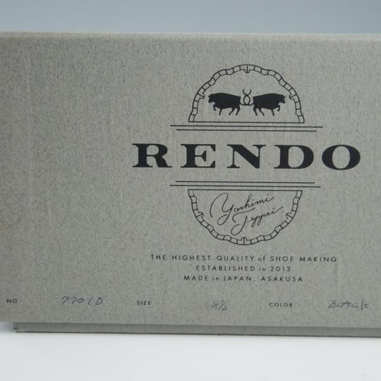 極上★(浅草)RENDO/レンド SIZE 8.5【定価￥49,500-★ダイナイトソール仕様/7701D】R770ラスト/ストレートチップ/カーフ/黒★f539