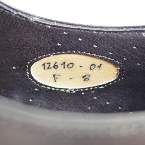 極美品★(伊)サントーニ SIZE 8【上級★グッドイヤーウェルテッド製法/12610】ストレートチップ/カーフ/黒/メンズ/Santoni★f540