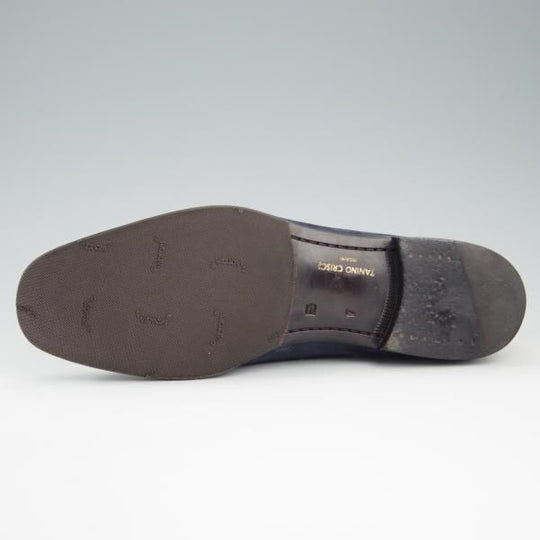 ほぼ試着程度★(伊)タニノクリスチー SIZE 7【定価15万円以上★最後期のタッセルローファー/136209】スエード/紺/TANINO CRISCI★f541
