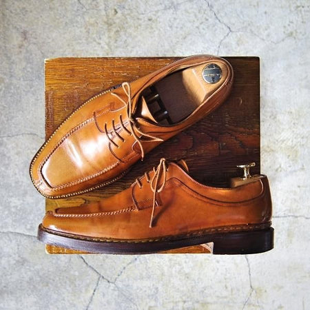 極上★(伊)シルヴァノ・ラッタンジ UK6.5程度【高額オーダー品★ベンティベーニャ製法】Uチップ/茶/シルバノ/Silvano Lattanzi★f542